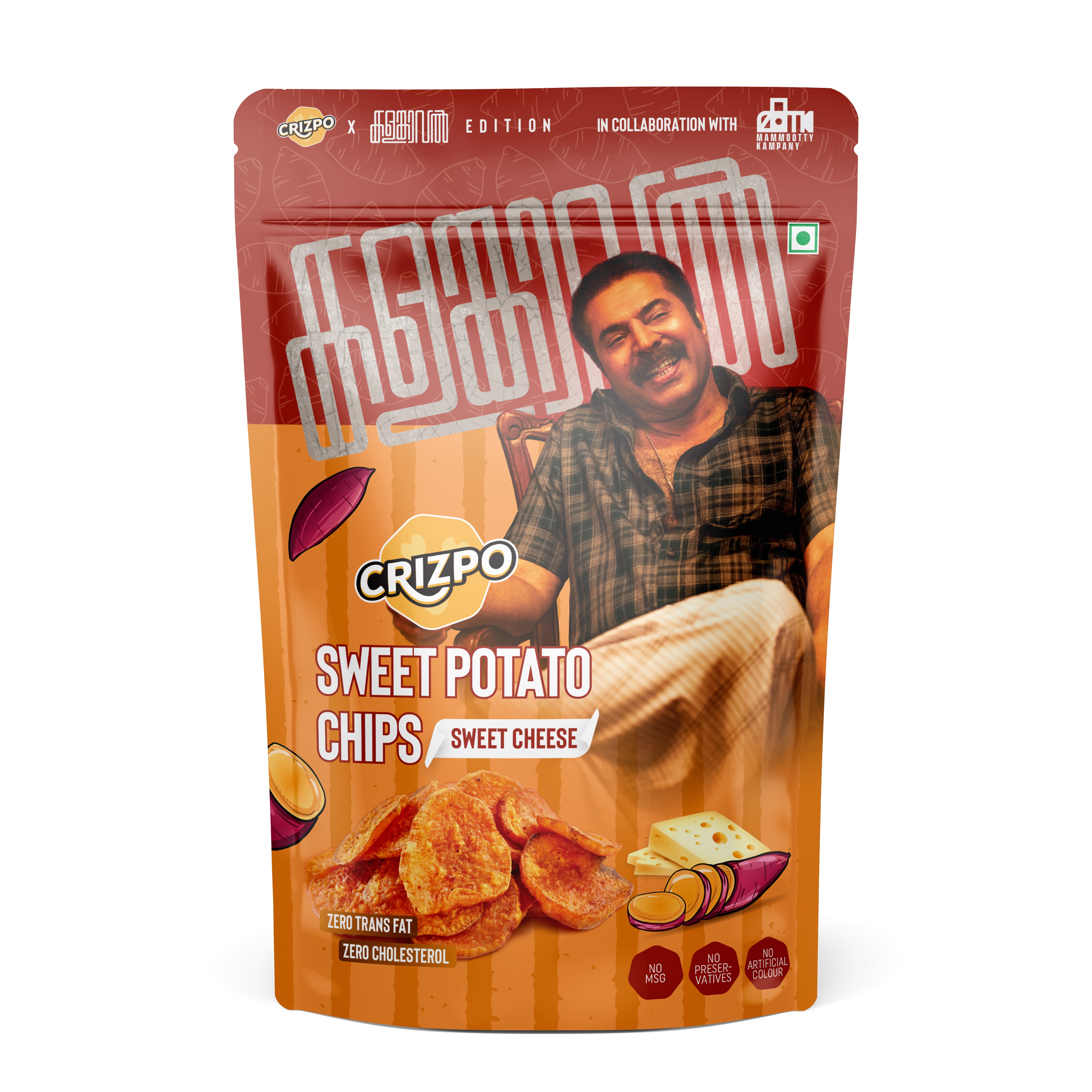 Crizpo Sweet Potato Chips - Sweet Cheese (Kalamkaval Edition)