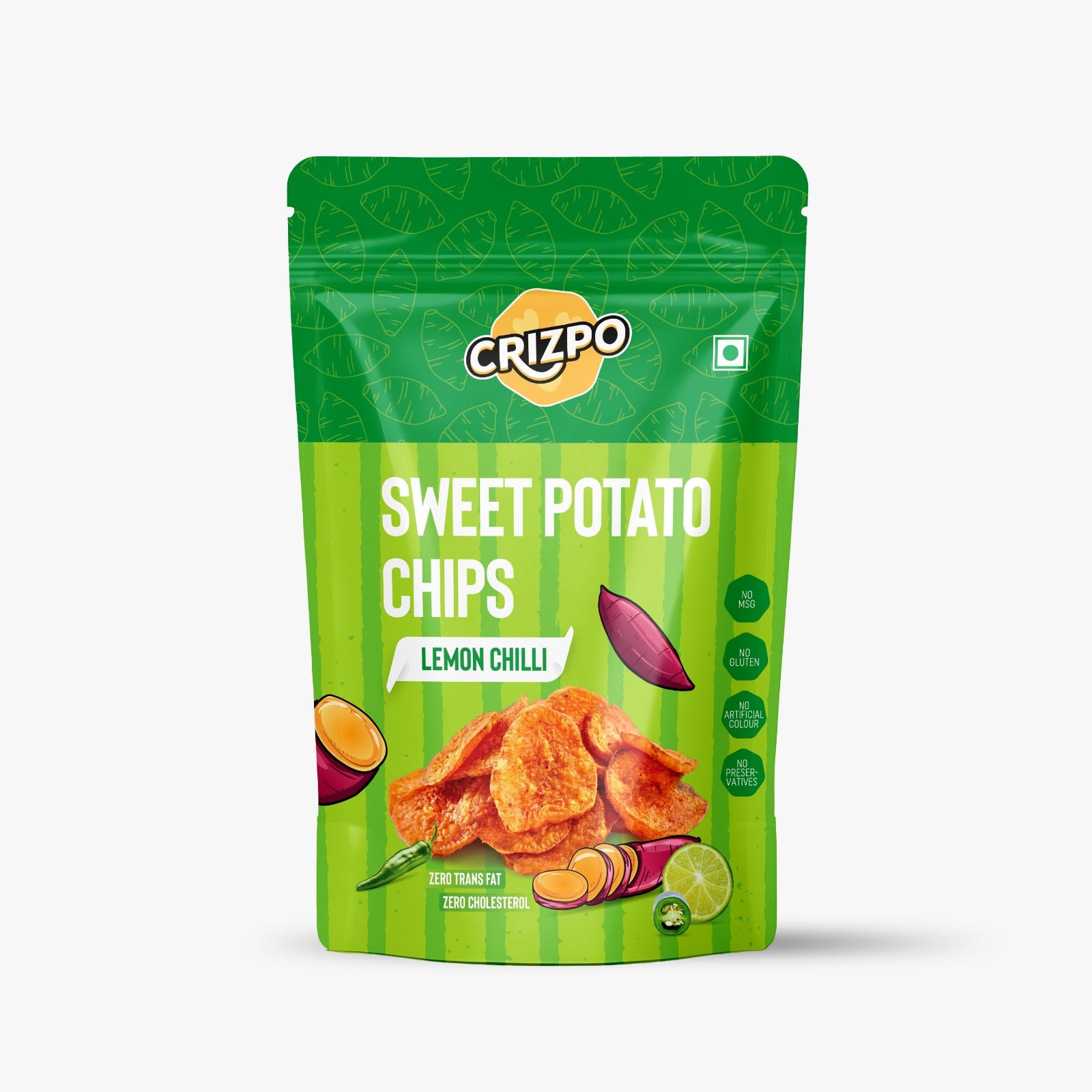 Crizpo Sweet Potato Chips - Lemon Chilli (Pack of 3x55g)