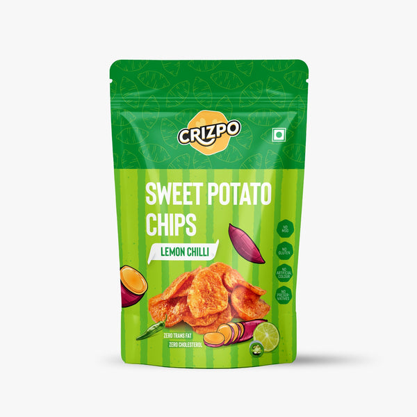 Crizpo Sweet Potato Chips - Lemon Chilli (Pack of 3x55g)