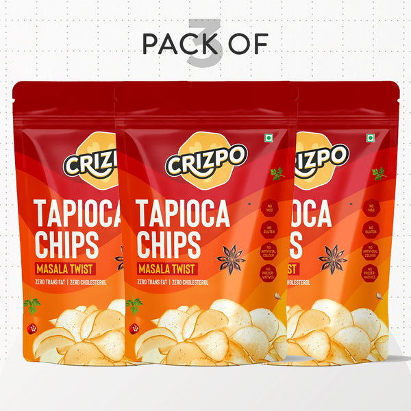 Crizpo Tapioca Chips - Masala Twist (3x60g)
