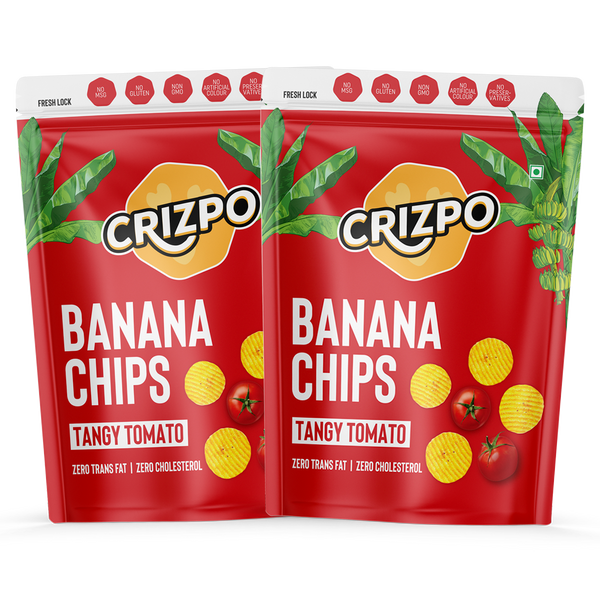 Crizpo Banana Chips - Tangy Tomato - Pack of 2 x 110g